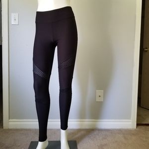 LIKE NEW Black Leggings with Mesh Details